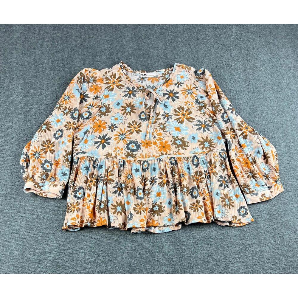 SO Floral Print Women's Blouse XS